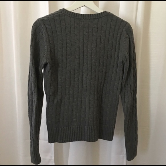 Tommy Hilfiger V-Neck Pullover Sweater {Gray} - Picture 6 of 8